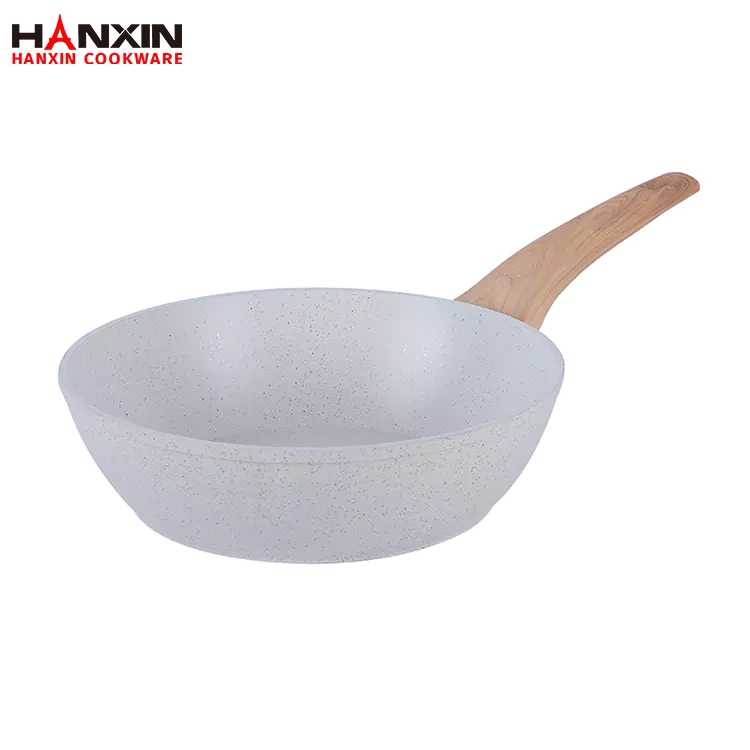 Sartén profunda con revestimiento de mármol cerámico de aluminio