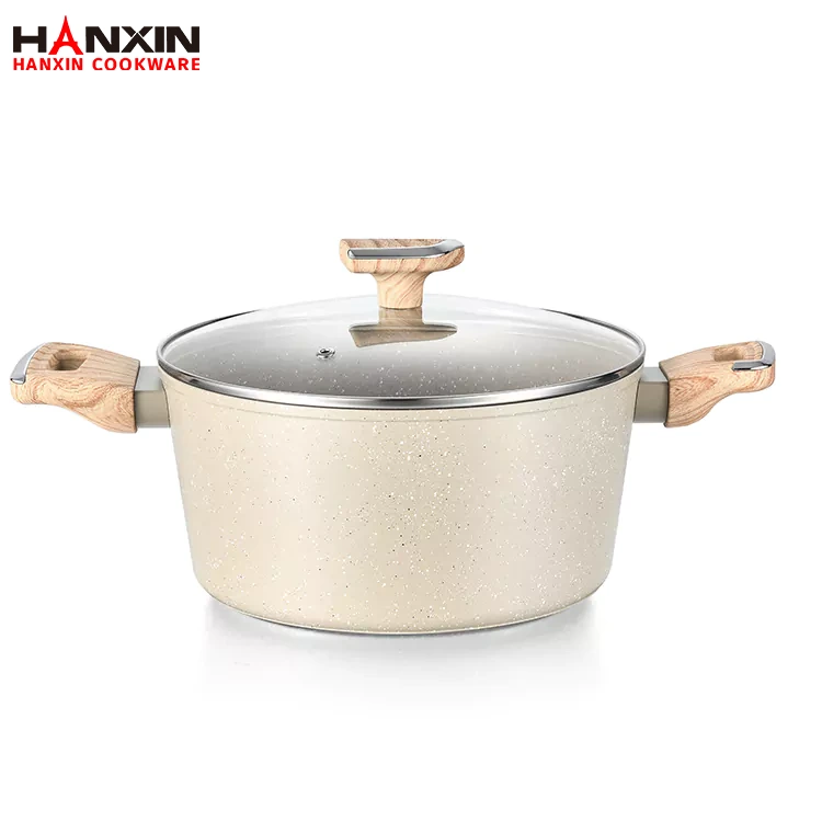 Horno holandés con revestimiento de granito antiadherente de aluminio Horno holandés con revestimiento de granito antiadherente de aluminio